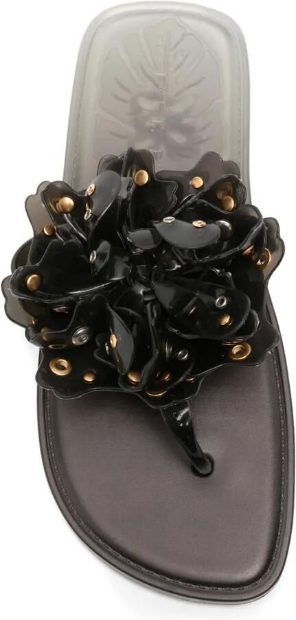 FARM Rio Teenslippers verfraaid met bloemen Zwart - Foto 2