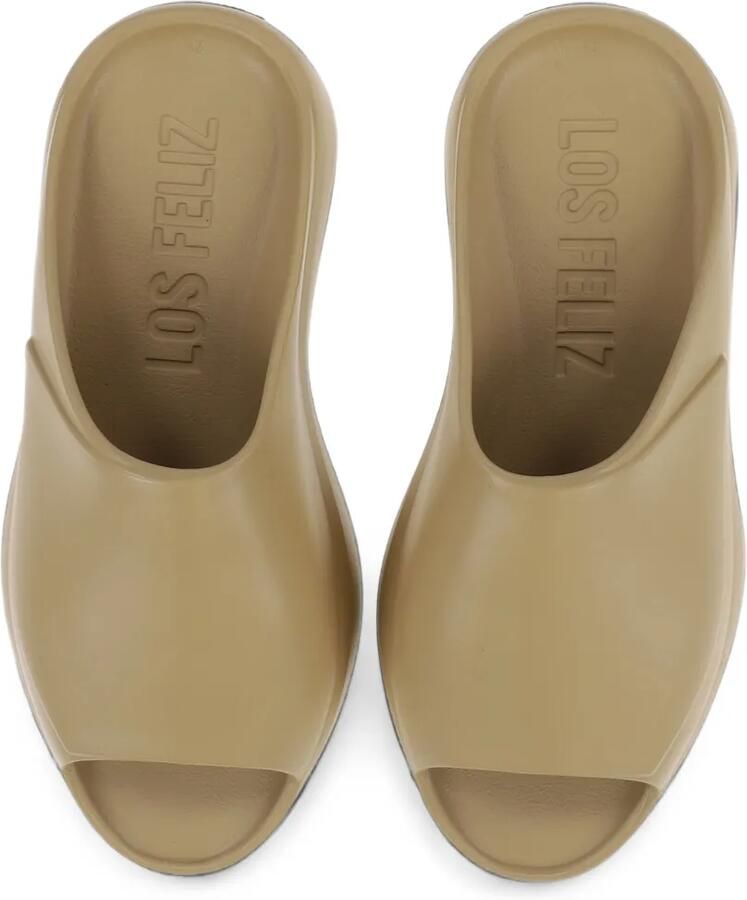 FEAR OF GOD ESSENTIALS Los Feliz slippers met open neus Beige - Foto 2