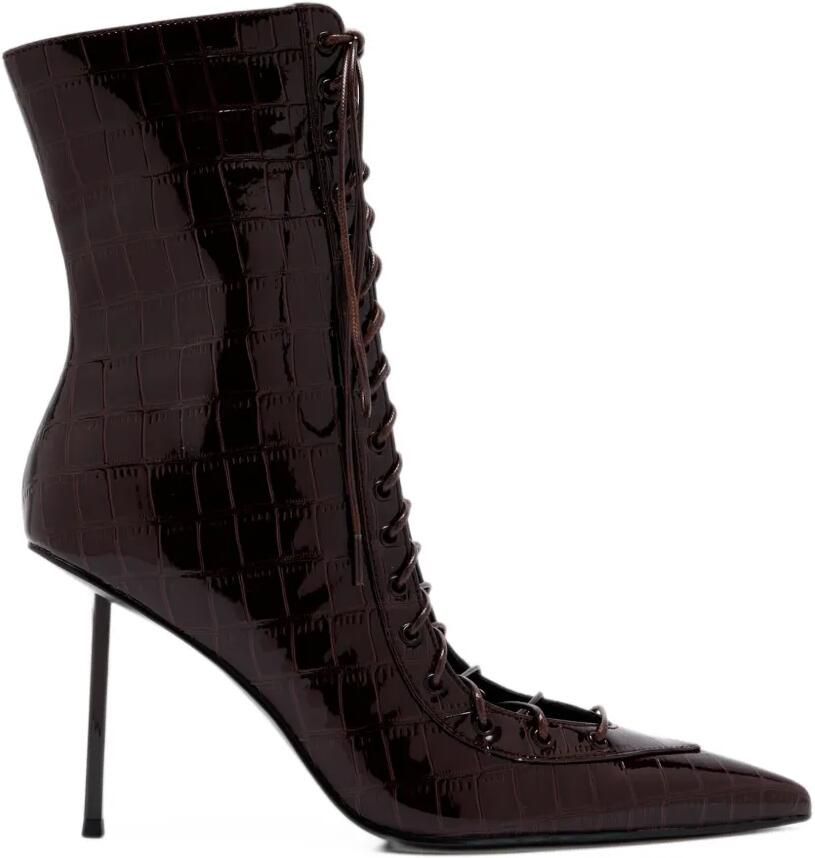 Femme La Salem croc-effect lace-up boots Bruin