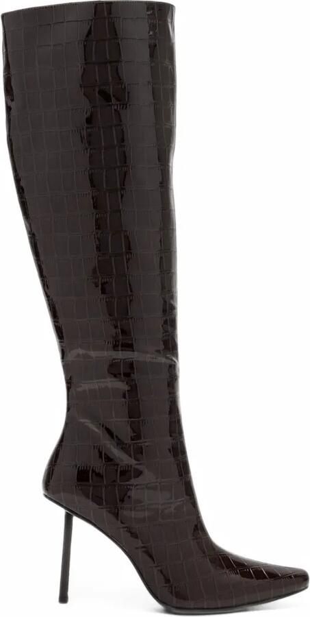 Femme La Whistler croc-effect patent leather boots Bruin