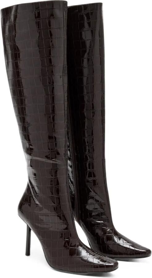 Femme La Whistler croc-effect patent leather boots Bruin - Foto 3