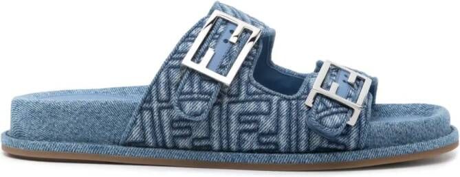 FENDI Feel denim sandalen Blauw