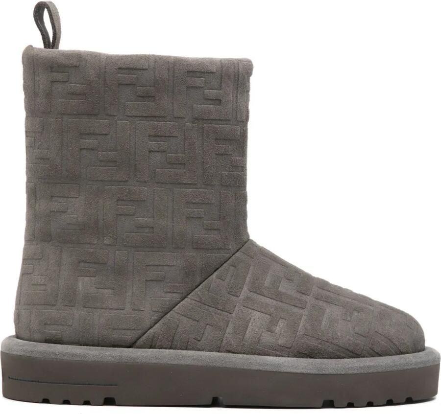 FENDI 25 mm Apres Chic laarzen met FF-reliëf Grijs