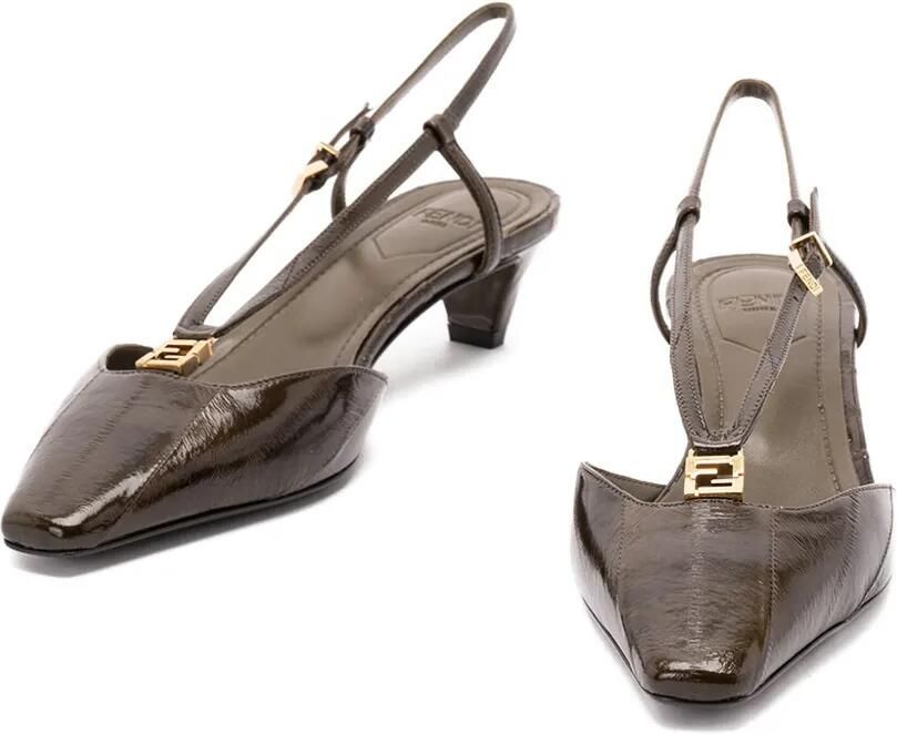 FENDI 40 mm FFold pumps Groen - Foto 3