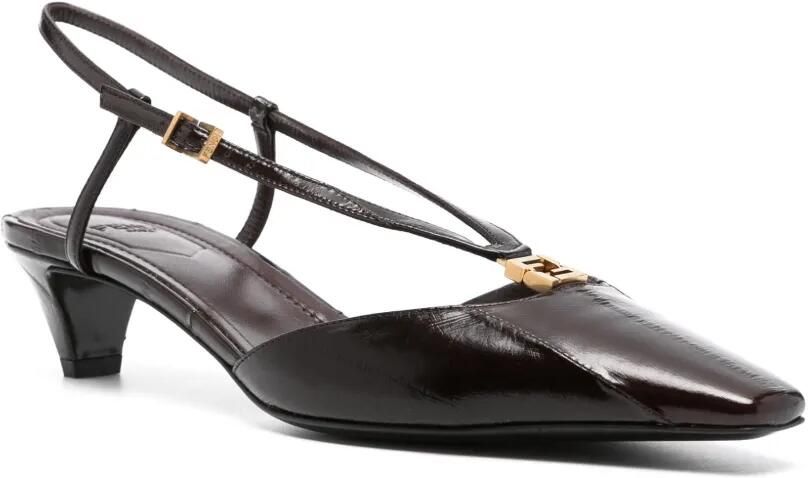 FENDI 40 mm FFold slingback pumps Bruin - Foto 2
