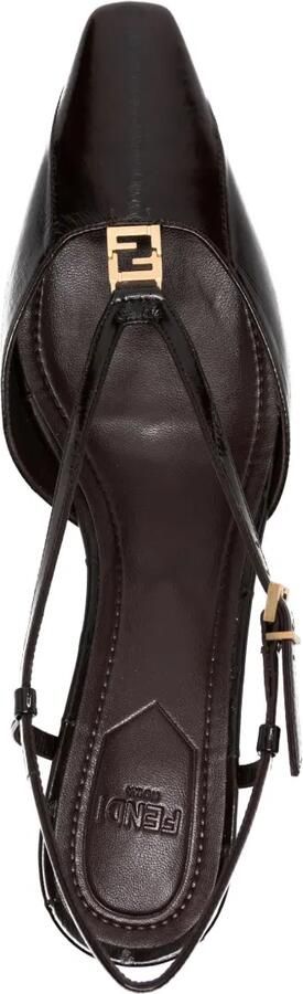FENDI 40 mm FFold slingback pumps Bruin - Foto 4
