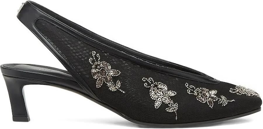 FENDI 46 mm verfraaide slingback pumps met hak Zwart
