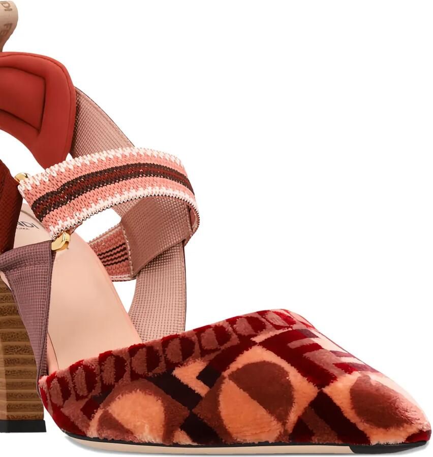 FENDI 85 mm Colibri slingback pumps Rood - Foto 2