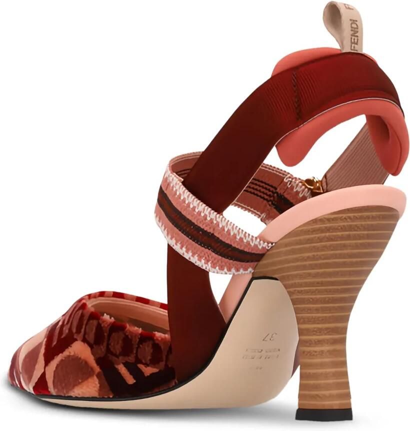 FENDI 85 mm Colibri slingback pumps Rood - Foto 3