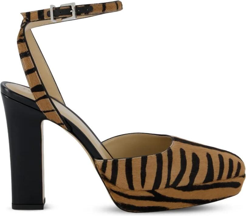 FENDI After 9 slingback pumps met dieren-print Beige