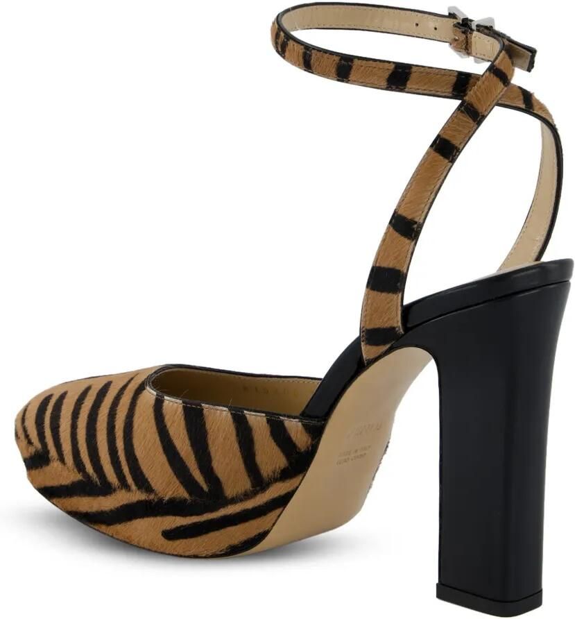 FENDI After 9 slingback pumps met dieren-print Beige - Foto 2