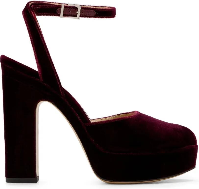FENDI After 9 fluwelen sandalen Rood - Foto 2