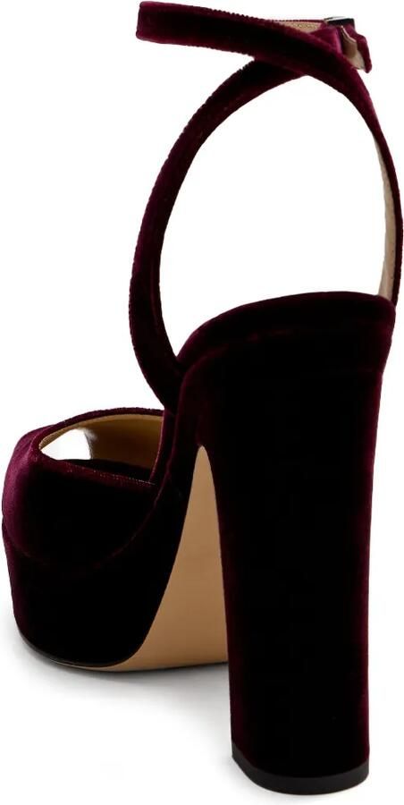 FENDI After 9 fluwelen sandalen Rood - Foto 4
