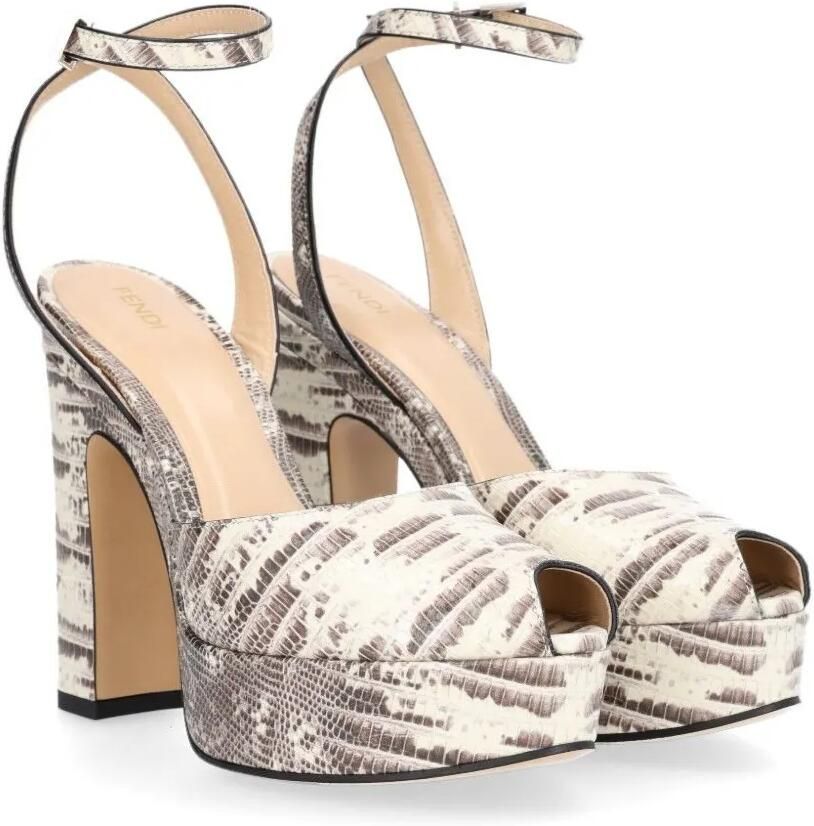 FENDI After 9 sandalen met plateauzool Beige - Foto 3