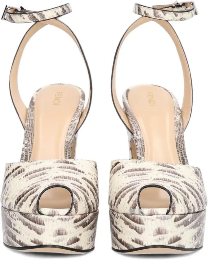 FENDI After 9 sandalen met plateauzool Beige - Foto 4
