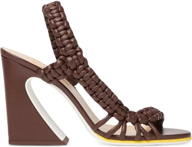 FENDI Arco gevlochten sandalen Bruin
