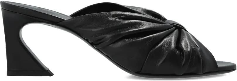 FENDI Arco leren sandalen met gedraaid bovenwerk Zwart