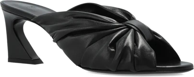 FENDI Arco leren sandalen met gedraaid bovenwerk Zwart - Foto 4