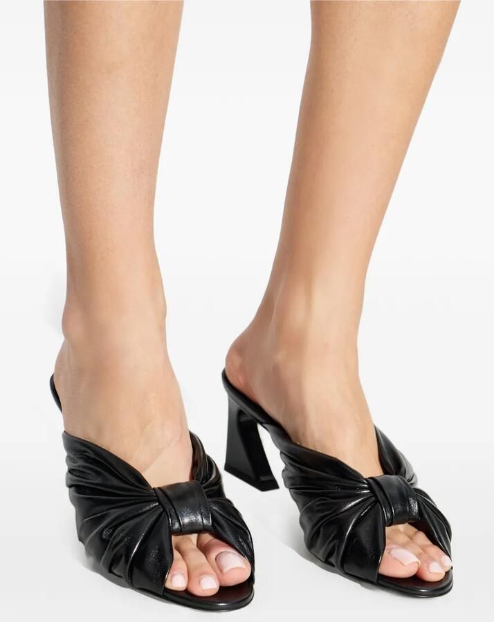 FENDI Arco leren sandalen met gedraaid bovenwerk Zwart - Foto 2