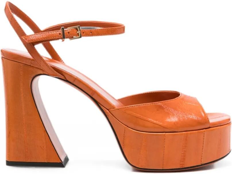 FENDI Arco sandalen met blokhak en plateauzool Oranje