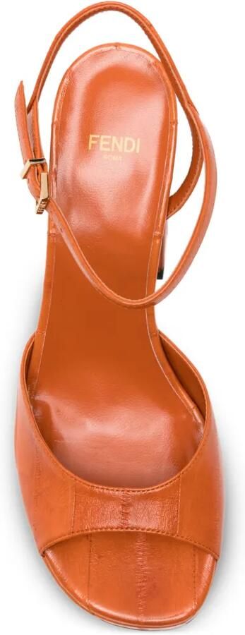 FENDI Arco sandalen met blokhak en plateauzool Oranje - Foto 4