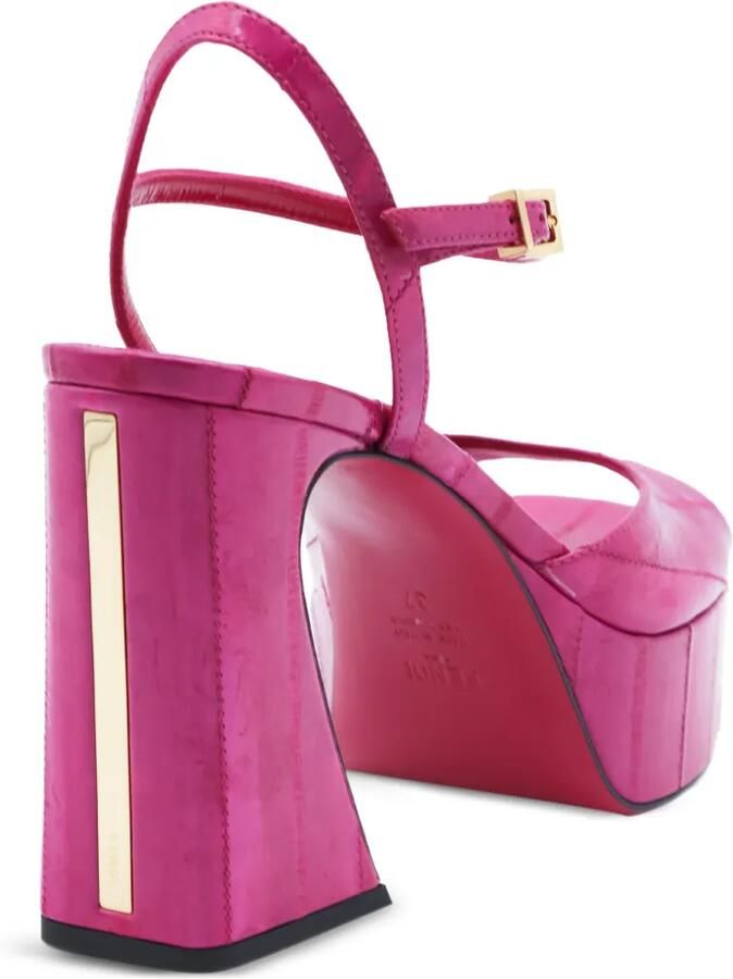 FENDI Arco sandalen met blokhak en plateauzool Roze - Foto 3