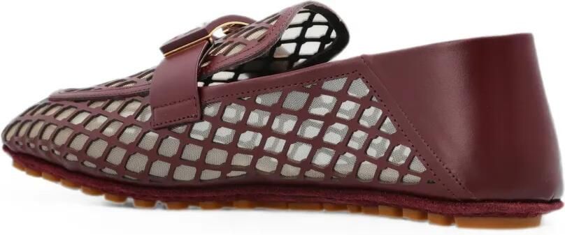 FENDI Baguette bordeauxrode leren loafers Rood - Foto 4