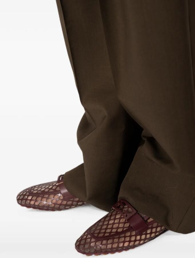FENDI Baguette bordeauxrode leren loafers Rood - Foto 2
