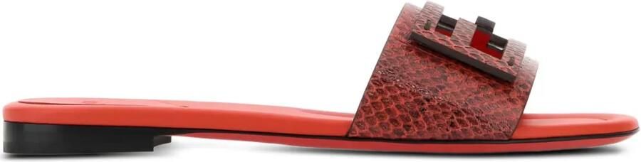 FENDI Baguette leren sandalen Rood