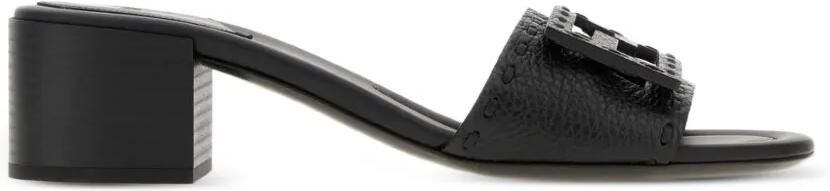 FENDI Baguette leren sandalen Zwart