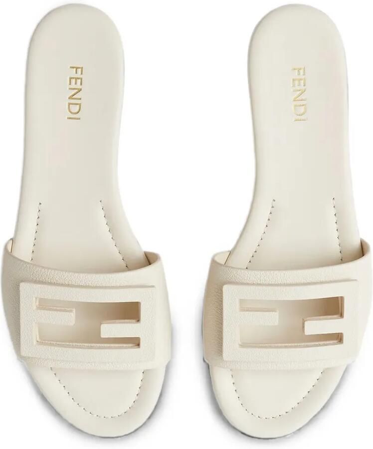 FENDI Baguette leren slippers Beige - Foto 2