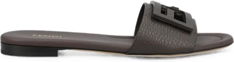 FENDI Baguette leren slippers Bruin