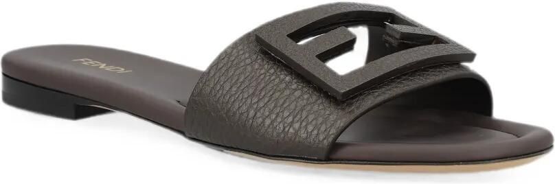 FENDI Baguette leren slippers Bruin - Foto 4