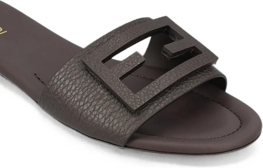 FENDI Baguette leren slippers Bruin - Foto 2