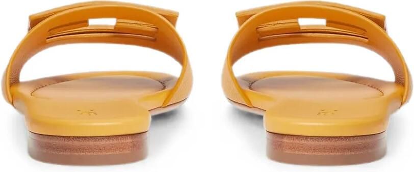 FENDI Baguette leren slippers Geel - Foto 3