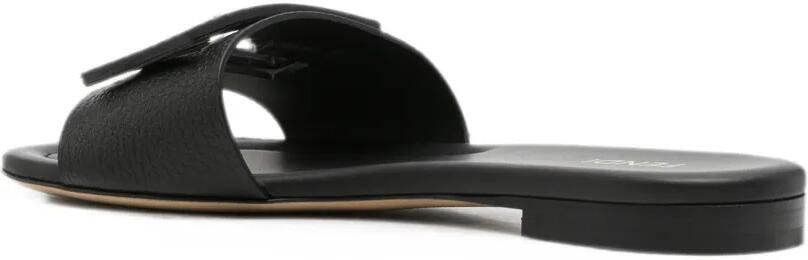 FENDI Baguette leren slippers met FF-logo Zwart - Foto 3