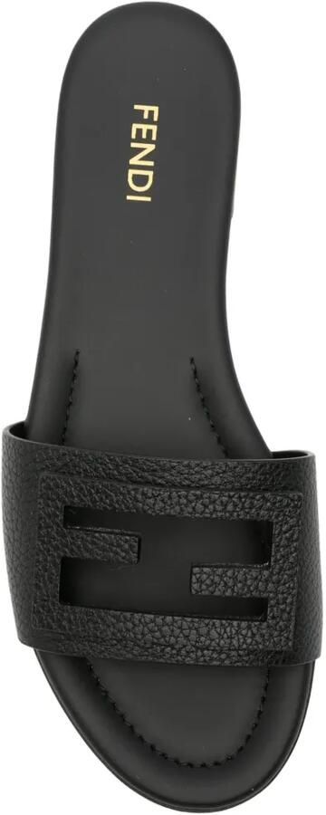 FENDI Baguette leren slippers met FF-logo Zwart - Foto 2