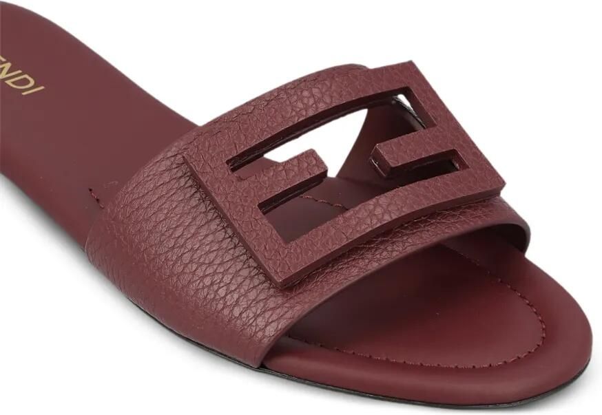 FENDI Baguette leren slippers Rood - Foto 2