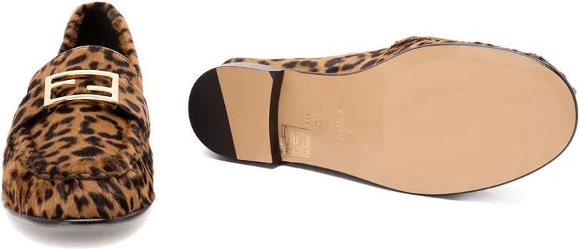 FENDI Baguette loafers met luipaardprint Bruin - Foto 5
