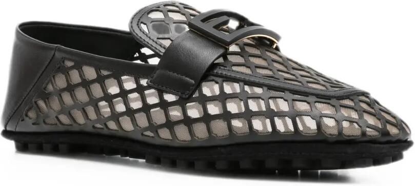 FENDI Ballerina's met uitgesneden details en FF-logo Zwart - Foto 2