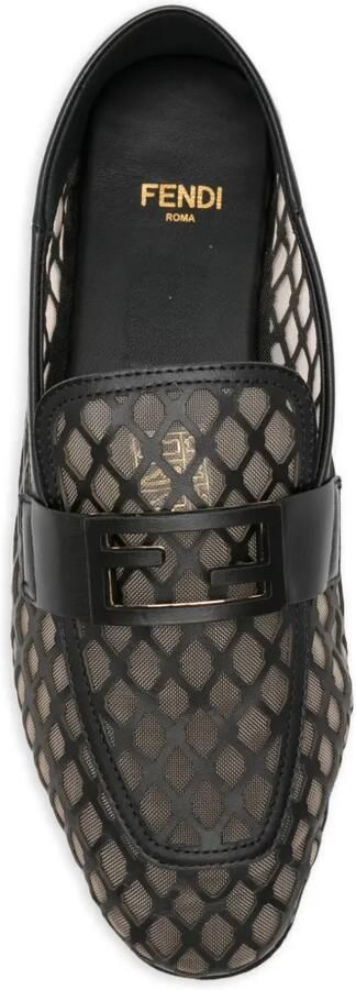 FENDI Ballerina's met uitgesneden details en FF-logo Zwart - Foto 3