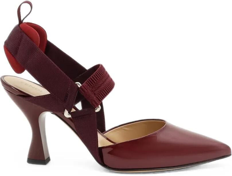 FENDI Colibrì lakleren slingback pumps Rood