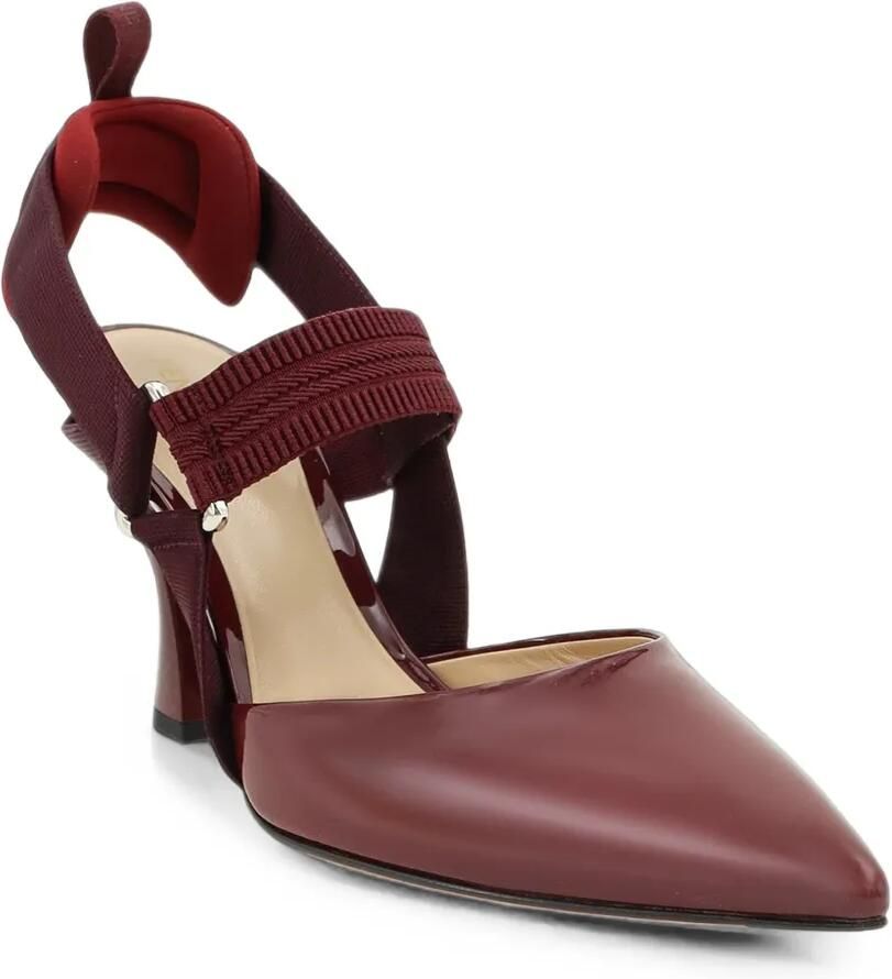 FENDI Colibrì lakleren slingback pumps Rood - Foto 3