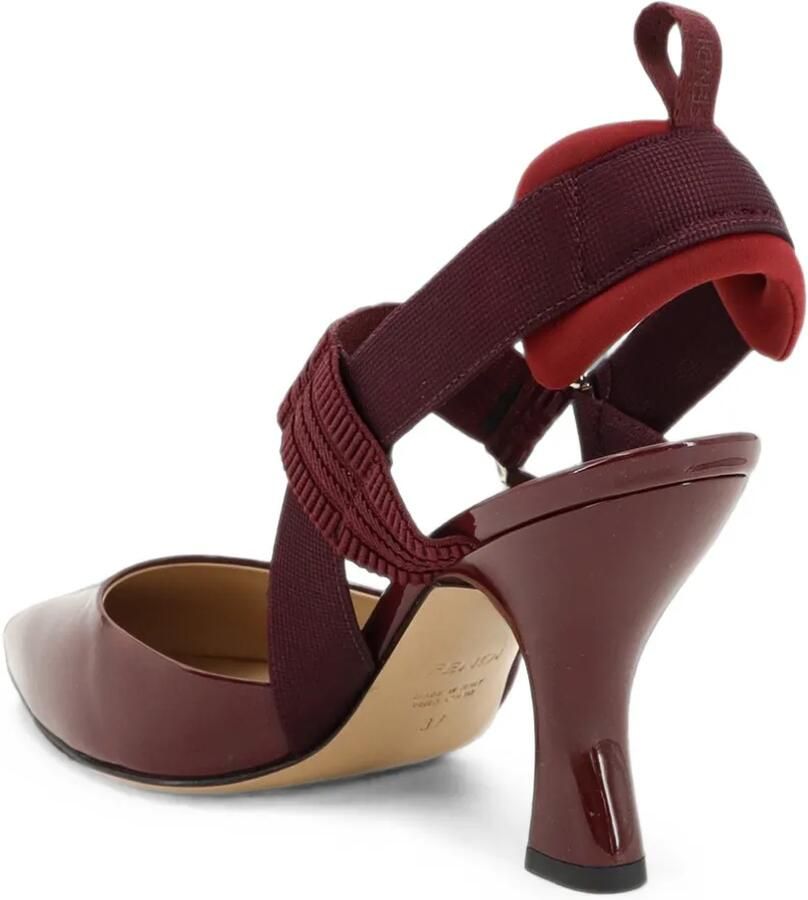 FENDI Colibrì lakleren slingback pumps Rood - Foto 2