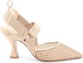 FENDI Colibrì mesh en suède slingback pumps met hoge hak Roze - Roze