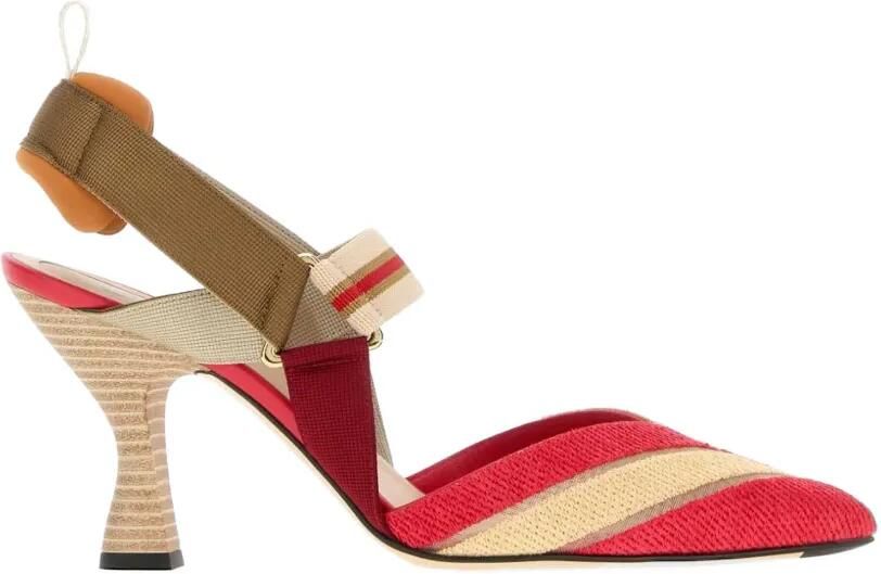 FENDI Colibrì pumps met borduurwerk Rood