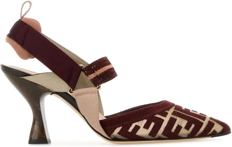 FENDI Colibri pumps met monogram-print Paars