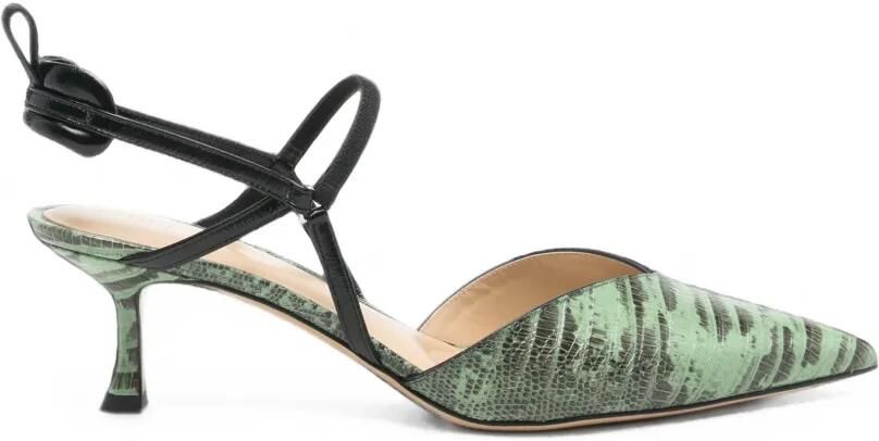 FENDI Colibri pumps met slangen-print Groen
