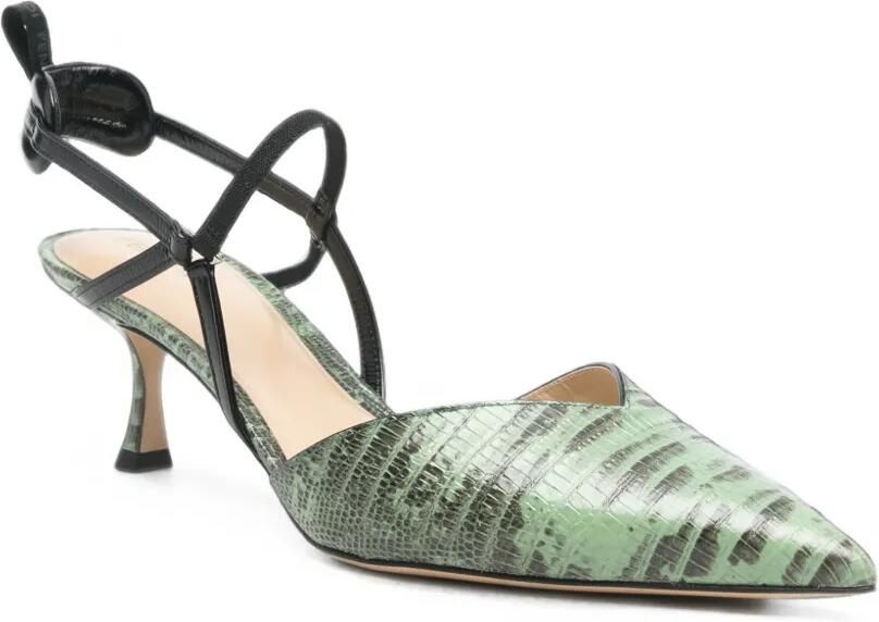 FENDI Colibri pumps met slangen-print Groen - Foto 2