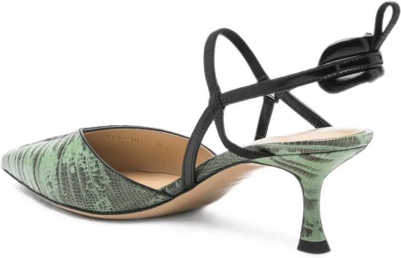 FENDI Colibri pumps met slangen-print Groen - Foto 3